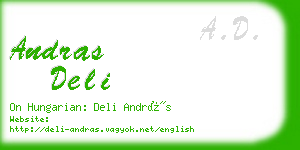 andras deli business card